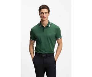 BOSS Polo en piqué de coton avec détails de logo - Style Paddy, 50469055 Vert sombre XL