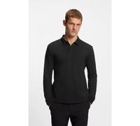 BOSS Polo en piqué de coton avec logo contrastant - Style Plisy, 50536609 Noir S