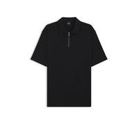 BOSS Polo en tissage piqué avec encolure zippée - Style H-Paras 57, 50544091 Noir M