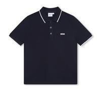 BOSS - Polo Manches Courtes Bleu 100% Coton 6ANS