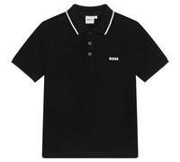 BOSS - Polo Manches Courtes Noir 100% Coton 14ANS