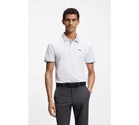 BOSS Polo Paddy en coton stretch avec gestion de l’humidité - Style PL_GOC Chip Paddy, 50554583 Blanc XXXL