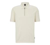 BOSS Polo Regular avec fermeture zippée - Style C-Pei 90, 50564941 Naturel S