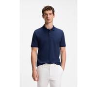 BOSS Polo Regular en jacquard de coton et de soie - Style L-Perry 141, 50565893 Bleu foncé XL