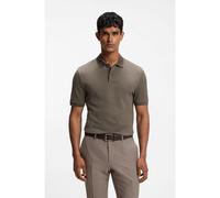 BOSS Polo Regular en jacquard de coton et de soie - Style L-Perry 141, 50565893 Marron S