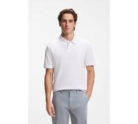 BOSS Polo Regular en piqué de coton structuré en nid d'abeille - Style Phoenix, 50560227 Blanc L