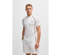 BOSS Polo Slim Actif en mesh très stretch - Style Pariq TOC Mesh, 50538122 Blanc S