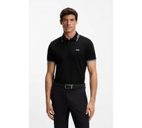 BOSS Polo Slim avec détails à rayures contrastantes - Style Paul, 50506193 Noir XL