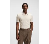 BOSS Polo Slim en coton mercerisé avec finitions structurées - Style H-Phillipson 200, 50543865 Naturel M