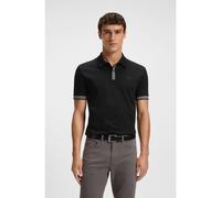 BOSS Polo Slim en coton mercerisé avec finitions structurées - Style H-Phillipson 200, 50543865 Noir M