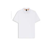 Boss Passenger 10256683 Orange Short Sleeve Polo Blanc M Homme