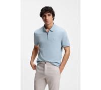 BOSS Polo Slim Fit en coton stretch à patch logo - Style Passerzip, 50537507 bleu clair XXL