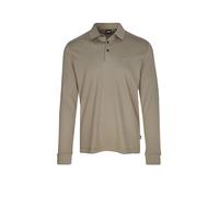 BOSS Polo à manches longues en coton interlock avec logo - Style Pado 30, 50468392 Brun chiné XXL