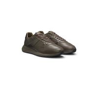 BOSS Porsche x BOSS baskets en cuir avec détails perforés - Style Vinston_Runn_PS, 50573571 Marron foncé 46