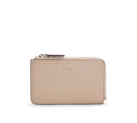 BOSS Porte-cartes en cuir grainé orné du logo - Style Lenah Zip Cardholder, 50563424 Beige clair pcs.
