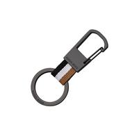 BOSS Porte-clés à rayures emblématiques avec détails chromés foncés - Style Key ring Iconic, 58122588 Gris sombre pcs.