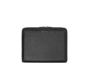 BOSS Porte-documents de conférence A5 noir avec fermeture zippée sur tout le pourtour et monogrammes en relief - Style Conference folder A5 Monogram Zipped Bla, 58138528 Noir pcs.