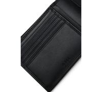 BOSS Portefeuille à deux volets en cuir grainé avec logo en relief - Style Asolo, 50470459 Noir pcs.