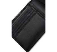 BOSS Portefeuille à deux volets en cuir micro-grainé avec logo en relief - Style Asolo, 50470459 Noir pcs.