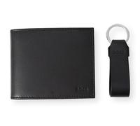BOSS Portefeuille Homme En Cuir Noir Trifold Porte-Cles Keyring