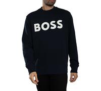 BOSS Hommes WeBasicCrew Sweat Relaxed Fit en Molleton de Coton avec Logo imprimé en Gomme