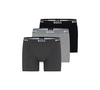 BOSS Power 3-Pack Bold Logo Boxer Briefs Boxeur ajusté, Gris/Anthracite/Noir, XL (Lot de 3) Homme