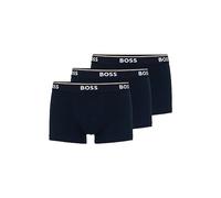 Boss Power Lot de 3 Boxers Extensibles en Coton pour Homme, Bleu Paon, Taille S, Bleu Paon, S