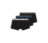 BOSS Lot de 3 boxers Trunk Power coton stretch taille logotée Noir L