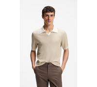 BOSS Pull à col Johnny en coton et soie - Style L-Lanoso, 50565533 Beige clair XL