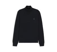 BOSS Pull à col roulé en coton et cachemire avec patch logoté - Style Akiro_S, 50527573 Bleu foncé XXXL