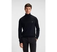BOSS Pull à col roulé en coton et cachemire - Style Akiro_S, 50527573 Noir M
