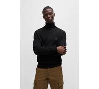 BOSS Pull à col roulé en coton et cachemire - Style Akiro_S, 50527573 Noir XL