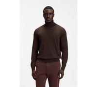BOSS Pull à col roulé en laine mérinos extra fine - Style H-Musso, 50565517 Marron foncé L