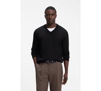 BOSS Pull à col V en coton - Style Upacello-L, 50556524 Noir XL