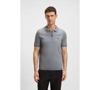 BOSS Pull à encolure polo zippée en coton - Style K_Ever-X PS, 50541961 Gris M