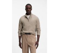 BOSS Pull à encolure zippée avec motif torsadé partout - Style H-Furore, 50570640 Brun chiné XXL
