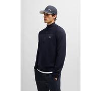 BOSS Pull à encolure zippée et logo en tissu dry-flex - Style Momentum-X_QZ, 50498560 Bleu foncé S