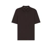 BOSS Pull à manches courtes en laine vierge à col polo - Style H-Nolano, 50560485 Marron foncé L