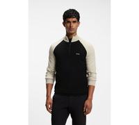 BOSS Pull color block à encolure zippée - Style KN_GOC Swing QZ, 50563379 Noir / Beige S