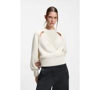 BOSS Pull coupe décontractée avec maille ajourée - Style C_Farlant, 50554767 Blanc L