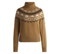 BOSS Pull d’équitation à col roulé et motif en maille - Style ANUK KNITWEAR JUMPER, B6W1009 Beige L
