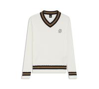 BOSS Pull d’équitation en coton à maille torsadée - Style JAN KNITWEAR JUMPER CABLE, B7M1003 Blanc M