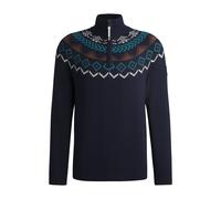 BOSS Pull d’équitation style camionneur à motif en maille - Style TROYER KNITWEAR NORWAY, B6M1004 Bleu foncé M