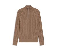 BOSS Pull d’équitation style camionneur - Style JEROME KNIT CABLE TROYER, B8M1003 Marron XXL