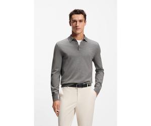 BOSS Pull en coton à col polo - Style Gemello-P, 50506025 Gris XL