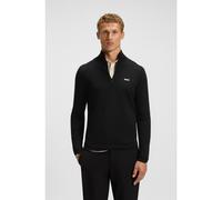 BOSS Pull en coton à encolure zippée et logo imprimé - Style K_Ever-X QZ, 50541965 Noir XXXL