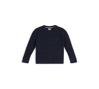 BOSS Pull en coton à motif jacquard surpiqué pour enfant - Style J51179/84904A, J51179 Bleu foncé 126