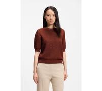 BOSS Pull en coton à structure micro-ajourée - Style Folearia, 50562650 Marron XL