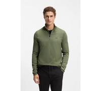 BOSS Pull en coton avec fermeture éclair courte - Style KN_Ever-X QZ, 50556146 Olive XXL