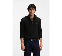 BOSS Pull en coton et cachemire avec encolure zippée - Style Kanobix_S, 50527585 Noir XXL